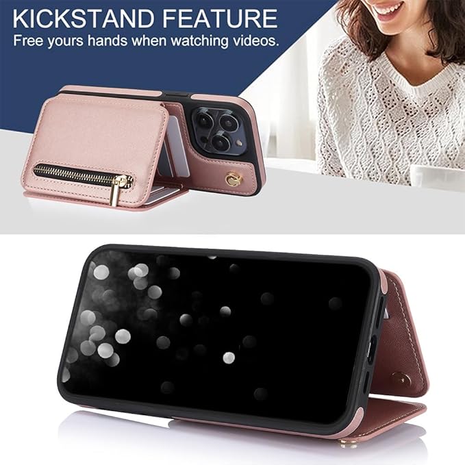 Luxury Cross Body Zipper Card Wallet Case