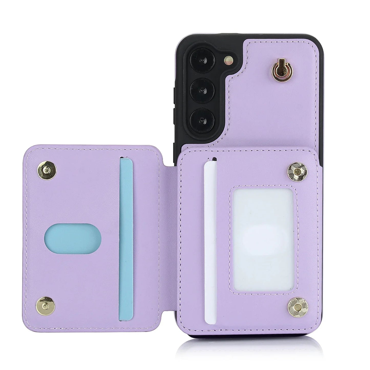 Luxury Cross Body Zipper Card Wallet Samsung Case (with FREE Screen Protector)