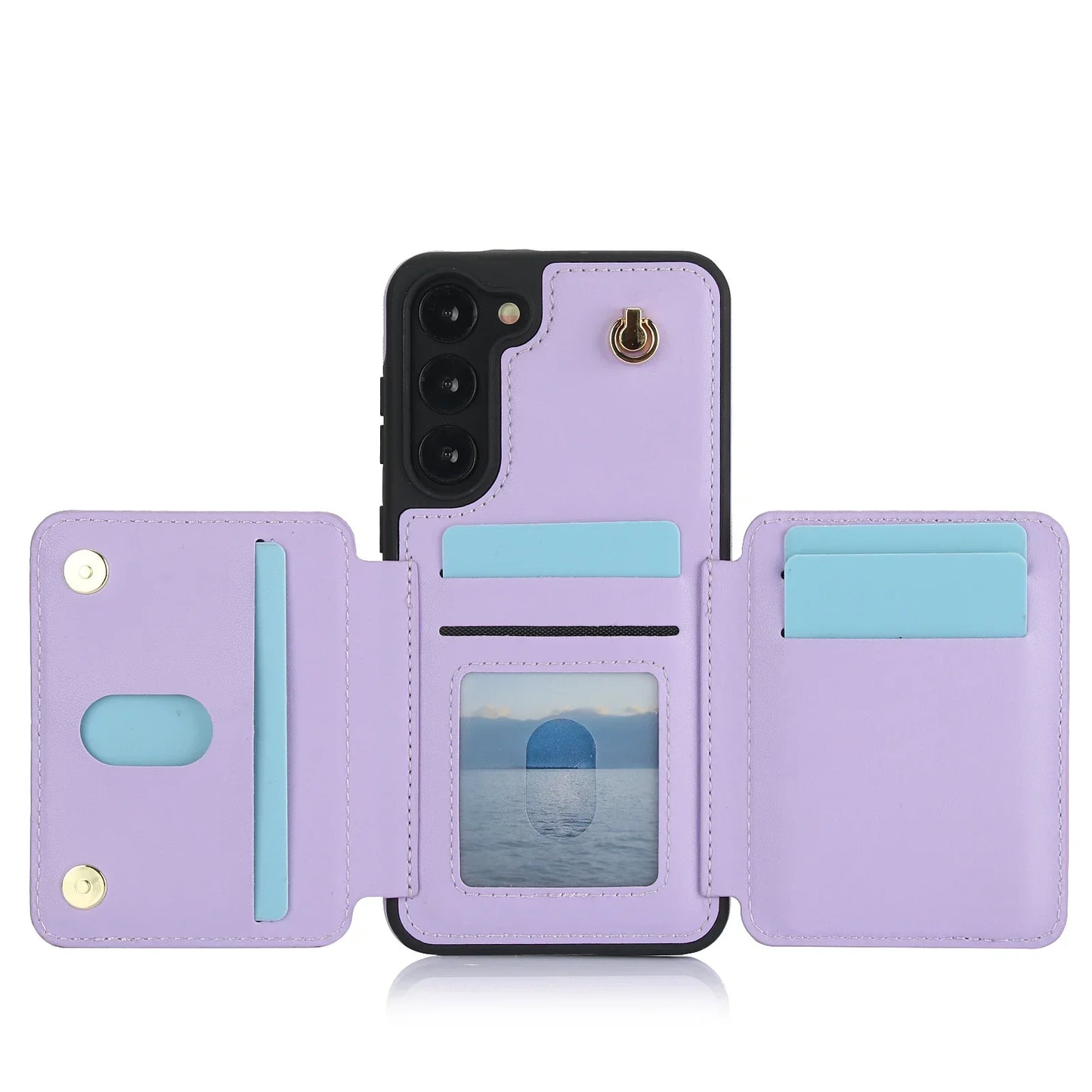 Luxury Cross Body Zipper Card Wallet Samsung Case (with FREE Screen Protector)