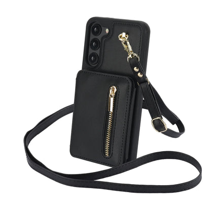 Luxury Cross Body Zipper Card Wallet Samsung Case